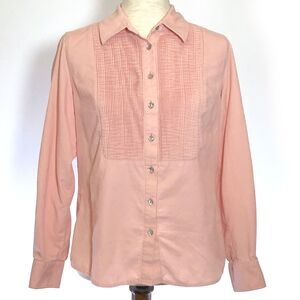 J. Jill Women's Peach Corduroy Button-Up Top